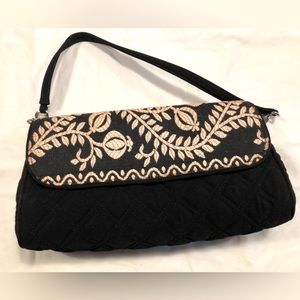 Vera Bradley Black Embroidered Bag